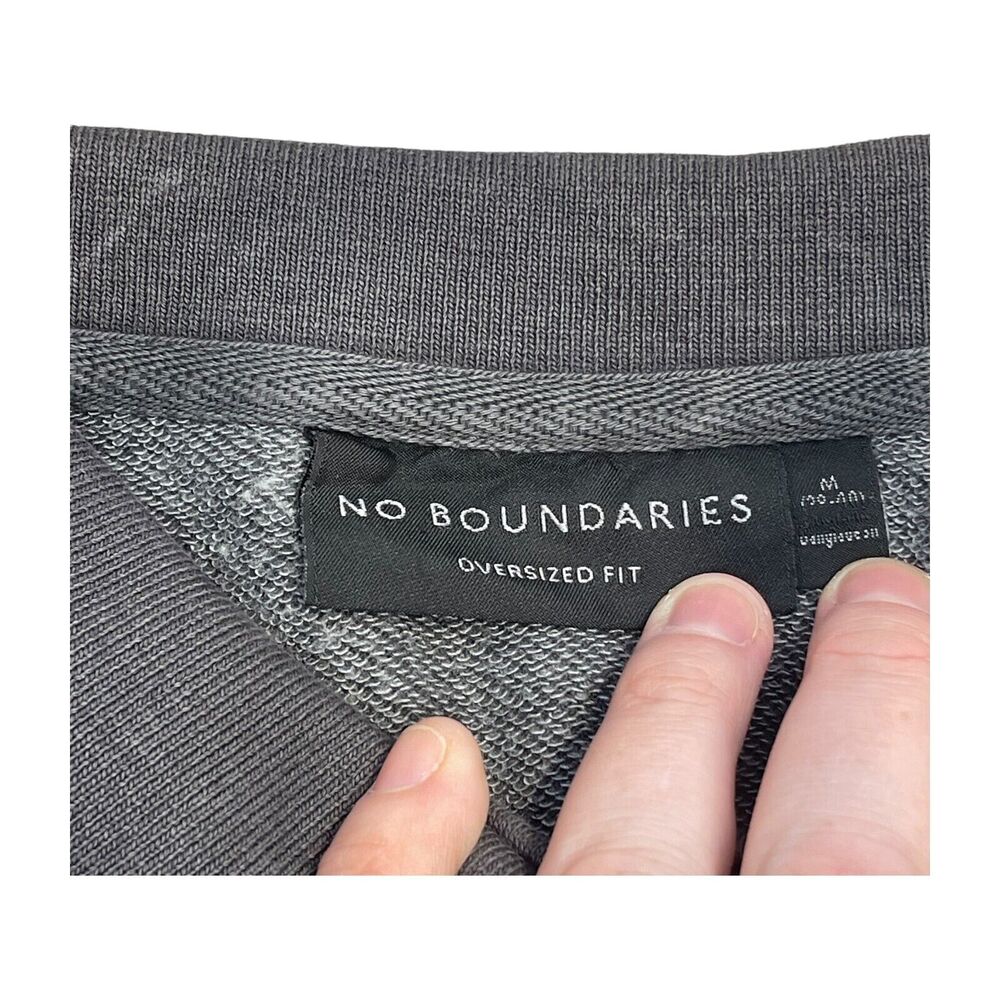 No Boundaries Polo Shirt Men's M (38-40) Charcoal Sky Oversized Fit Short Sleeve - Picture 3 of 9